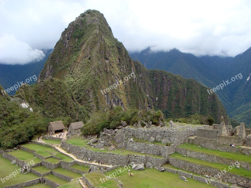 Machu Picchu Ruins Old Town Incas Peru