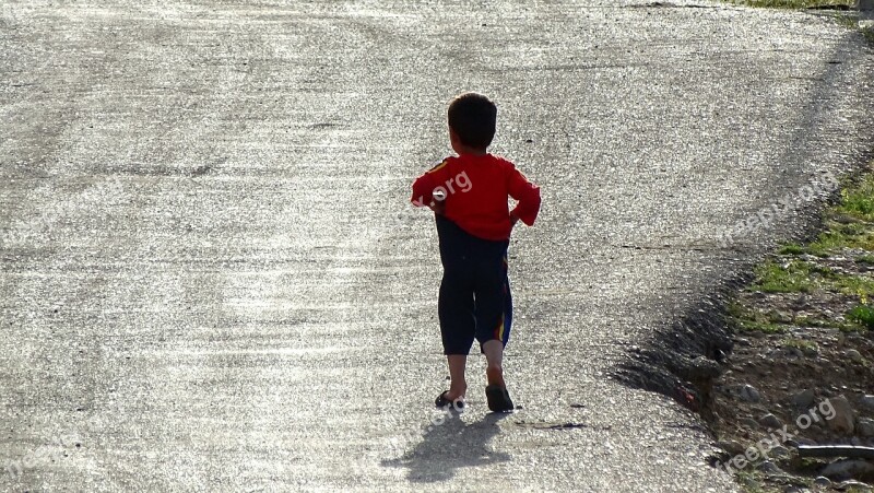 Kurdistan Iraq Child Road Free Photos