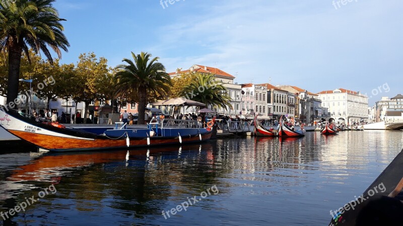 Portugal Aveiro Ria Moliceiro Free Photos