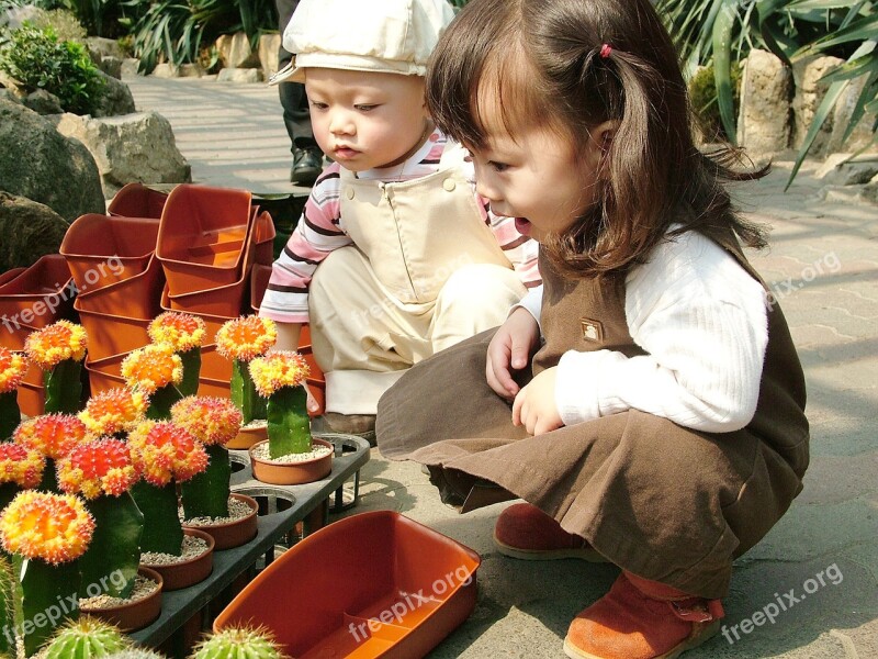 Outing Botanical Garden Children's Baby Models Free Photos