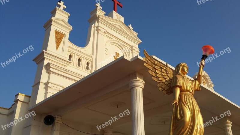 Manapadu Church Tamil Nadu Catholic Church Indian Church Free Photos