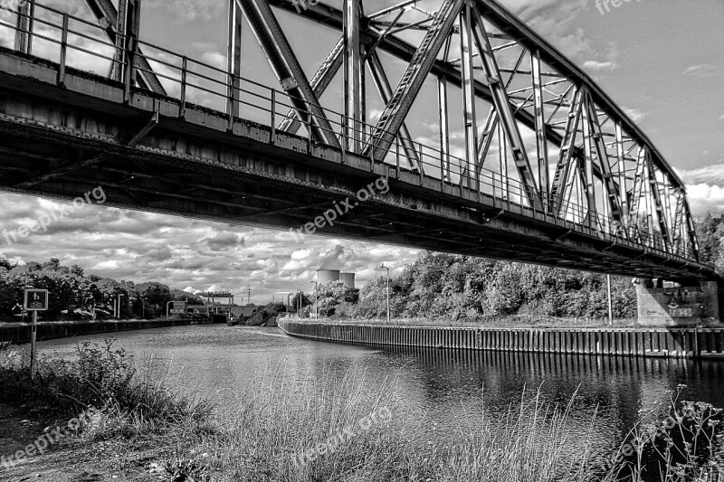 Brussels-charleroi Canal Monceau-sur-sambre Belgium Central Bridge