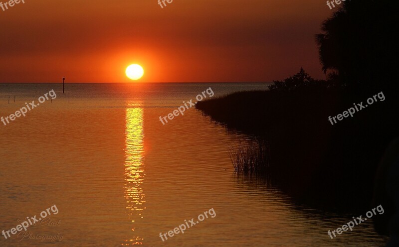 Sunset Gulf Sea Sun Beach