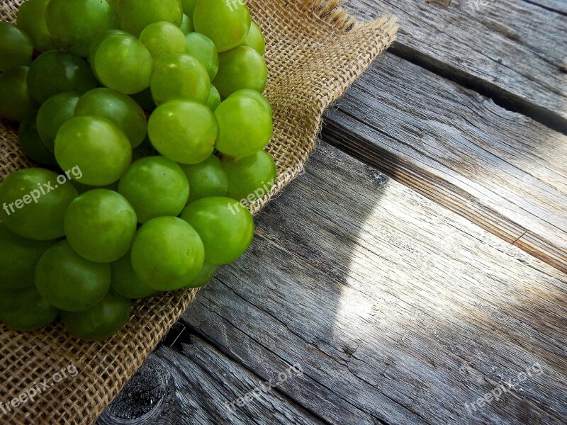 Grapes Fruit Cluster Green Wine