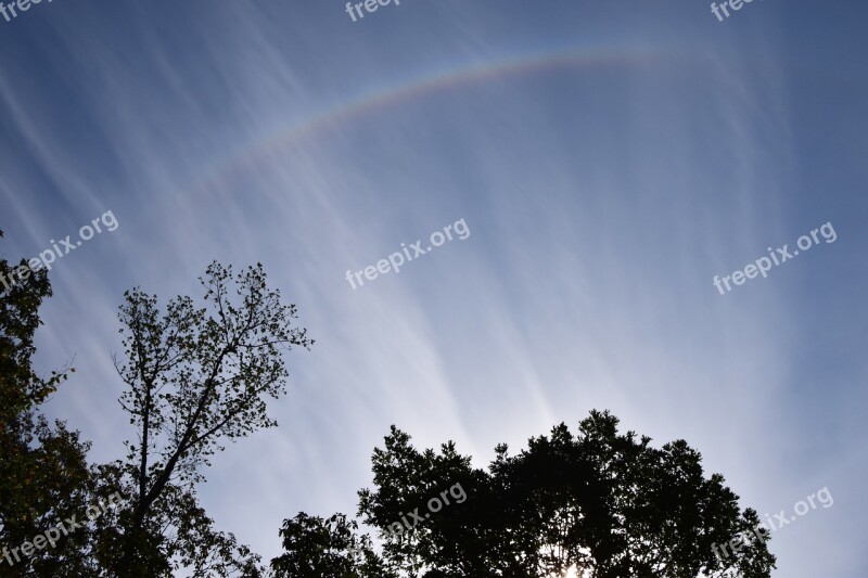 Rainbow Sun-bow Wispy Clouds Cloudscape Skyscape