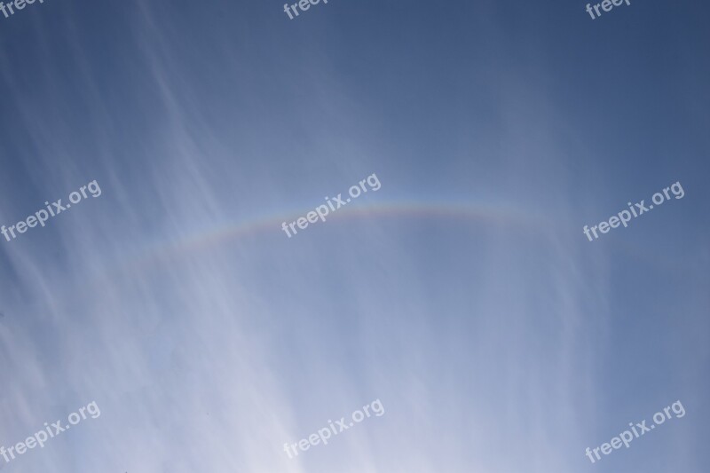 Rainbow Sun-bow Wispy Clouds Cloudscape Skyscape