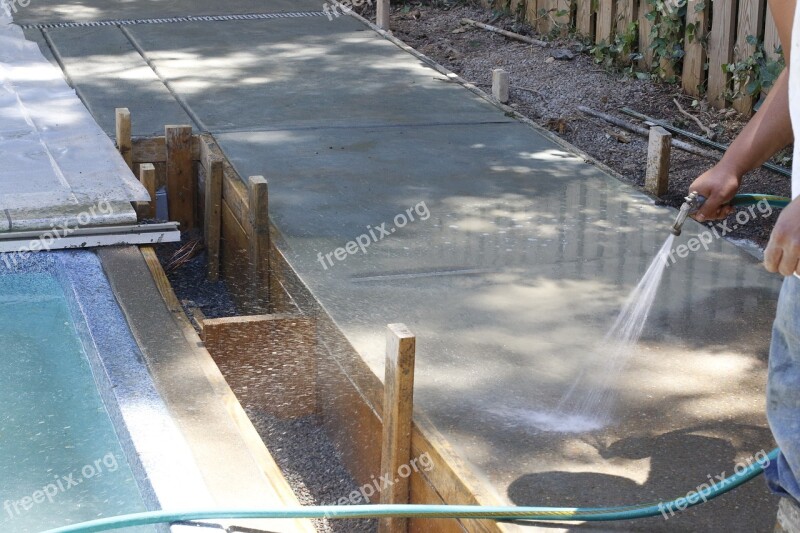 Wash Concrete Washing Concrete Concrete Concrete Sidewalk Pool