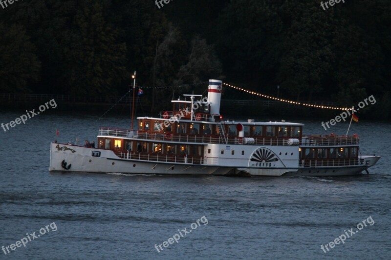 Paddle Steamer Freya Hamburg Adler Shipping Company