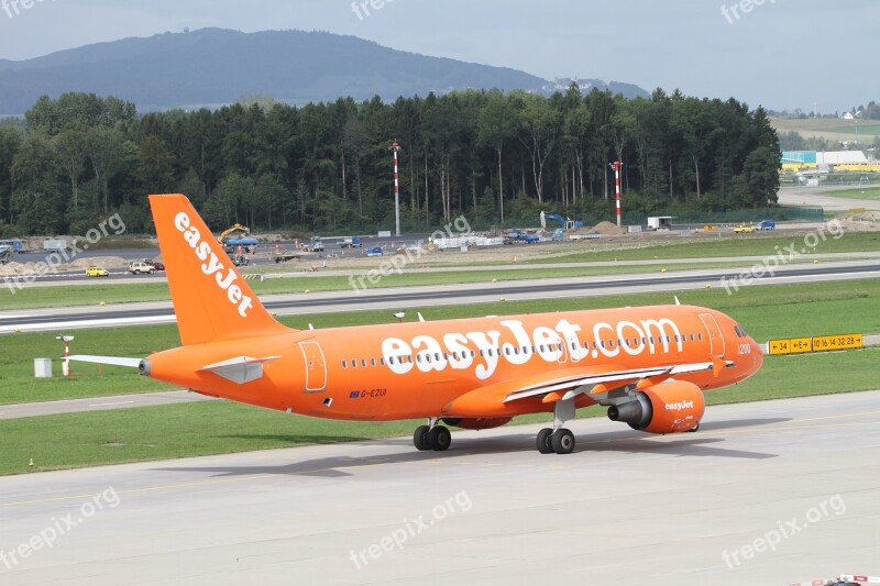 Easyjet Aircraft Aviation Switzerland Airport Zurich