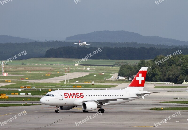 Aircraft Swiss Swiss Airlines Aviation Airport Zurich