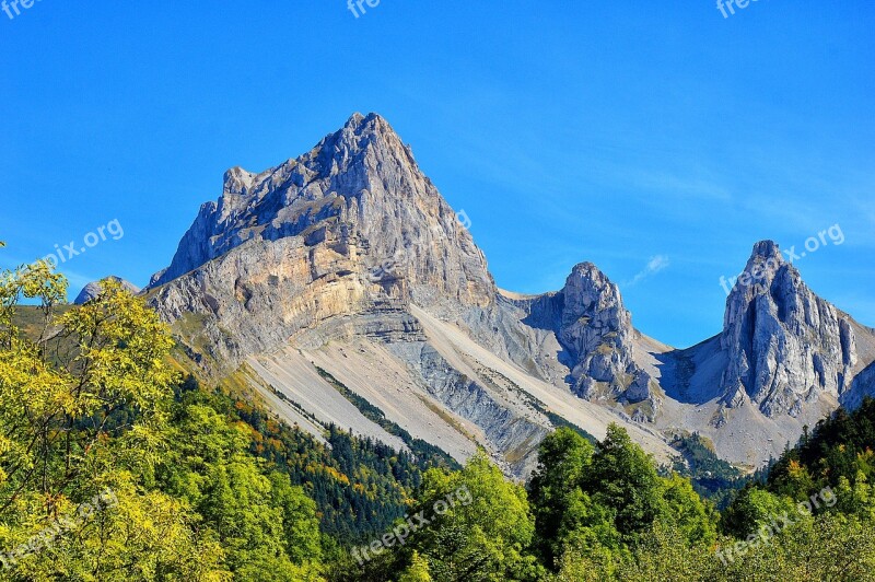 Mountains Landscape High Mountain Panoramic Views Alps