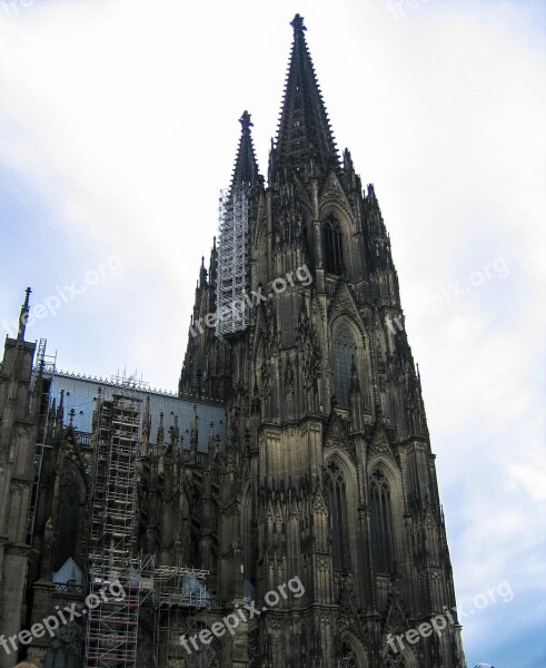 Cologne Church Old Bell Tower Architecture