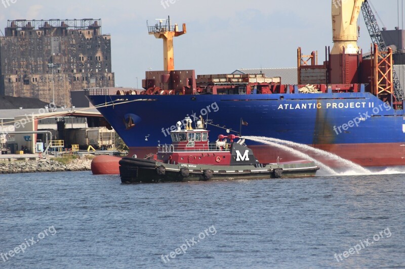 Tugboat Harbor Industrial Sea Transportation