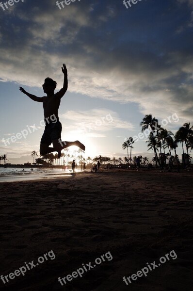 Sea Hawaii Beach Vacation Sunset