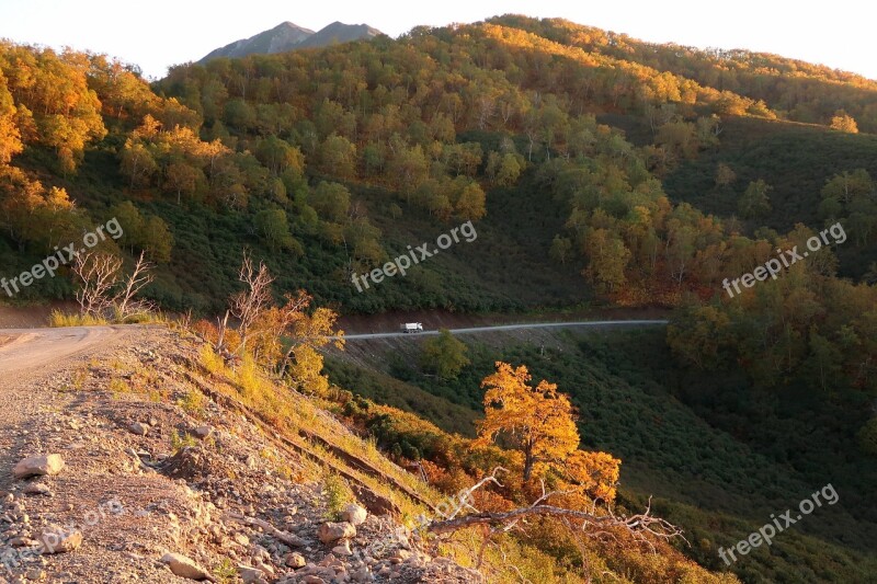 Autumn Mountains Road Serpentine Trucks