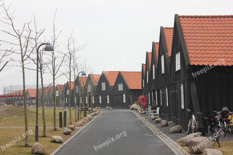 Kanonbådehusene Wood Tiles Clay House