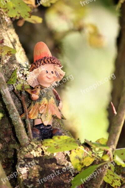 Imp Autumn Tree Funny Gnome