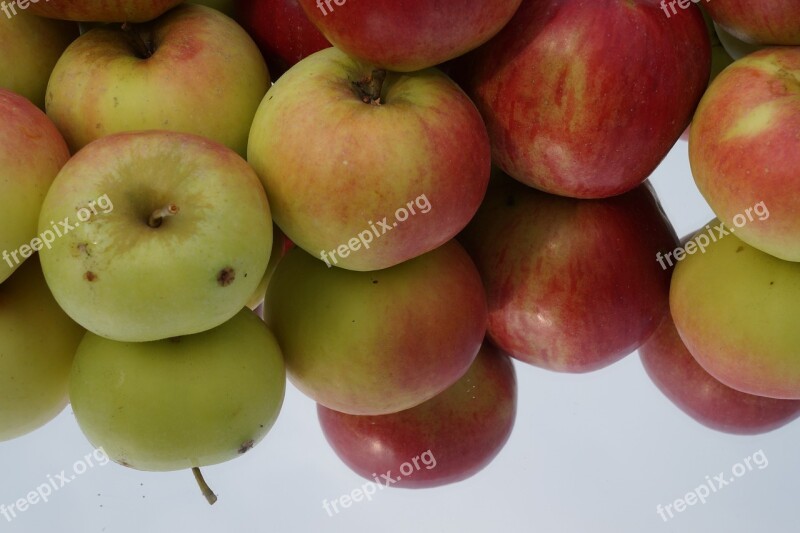 Apple Mirrored Shiny Fresh Red Apple