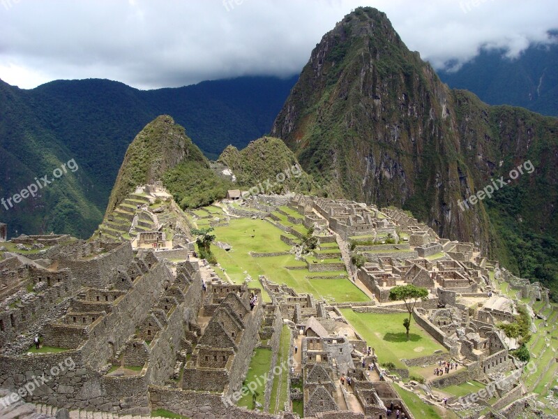 Machu Picchu Ruins Old Town Incas Peru