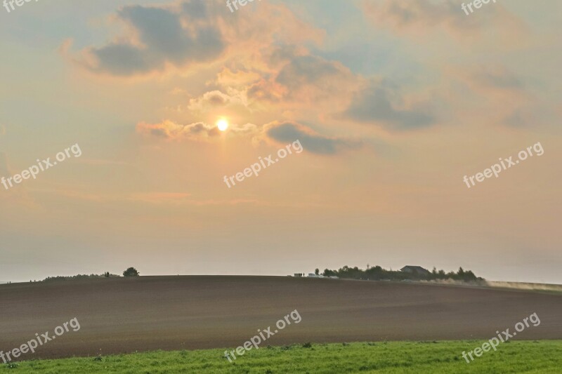 Sunset Sunrise Sun Afterglow Clouds