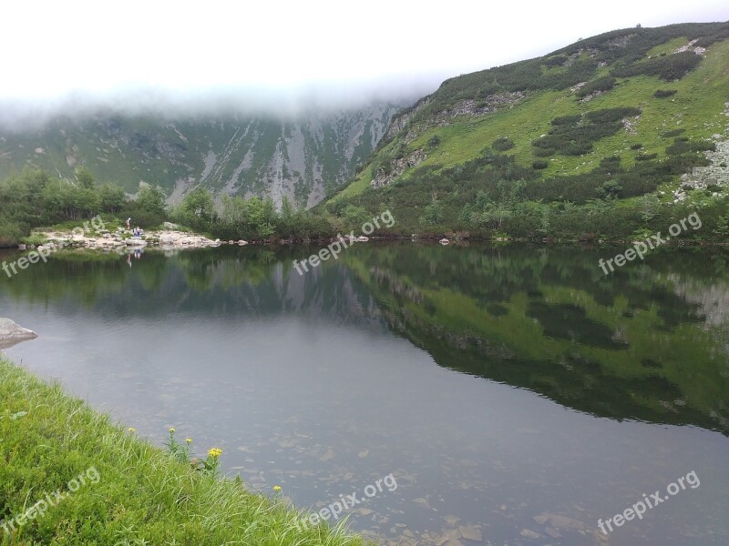 Lake Pleso Fog Mountains Nature