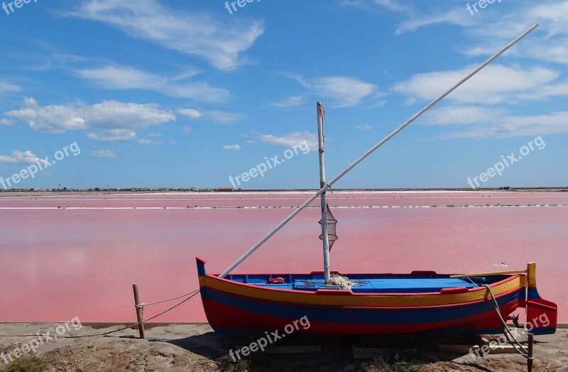 Saline Salt Boat Landscape France