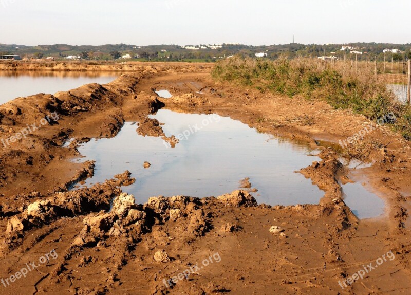 Nature Mud Path Walking Path Impassable