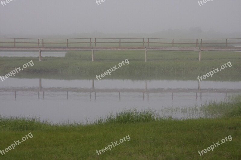 Bridge In Mist Morning Mist Foggy Free Photos