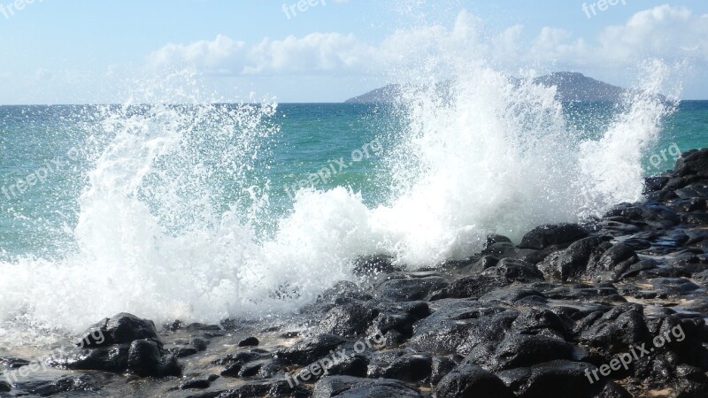 Ocean Splash Beach Tropical Mayotte