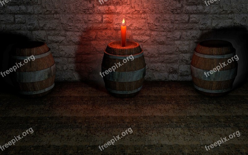 Keller Barrel Candle Barrels Cellar