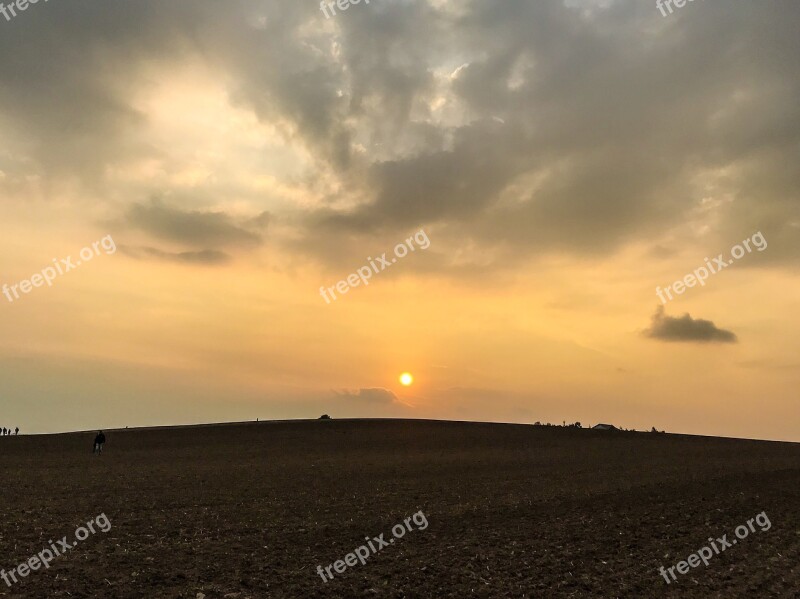 Sunset Sunrise Sun Afterglow Clouds