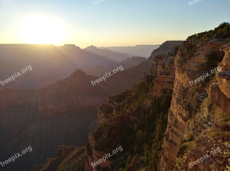 Usa Arizona Grand Canyon Clouds Places Of Interest