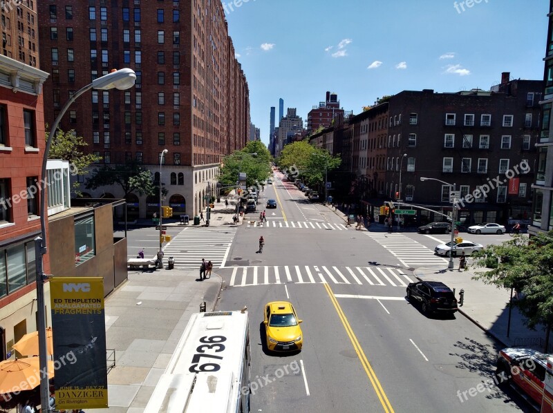 Usa New York High Line Taxi Nyc