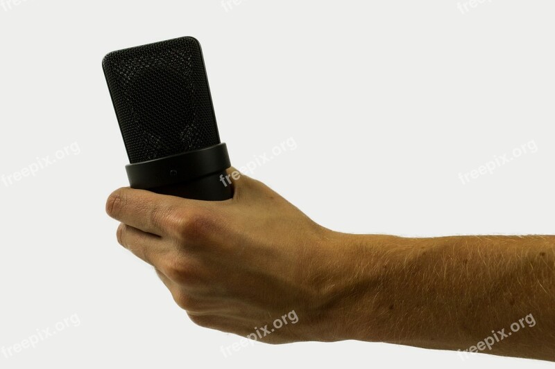 Microphone Hand Audio Music Recording