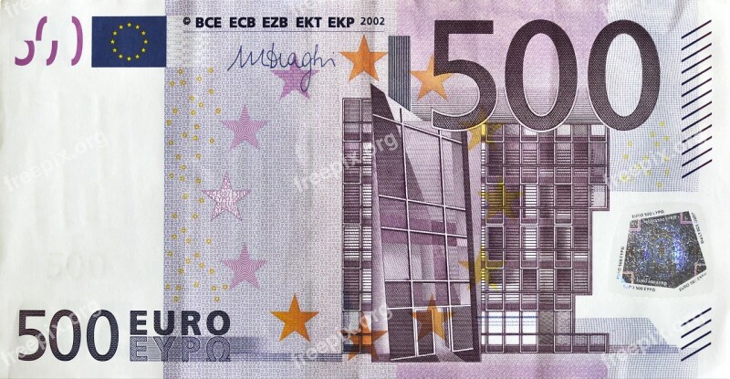 Euro Dollar Bill 500 Euro Currency Paper Money