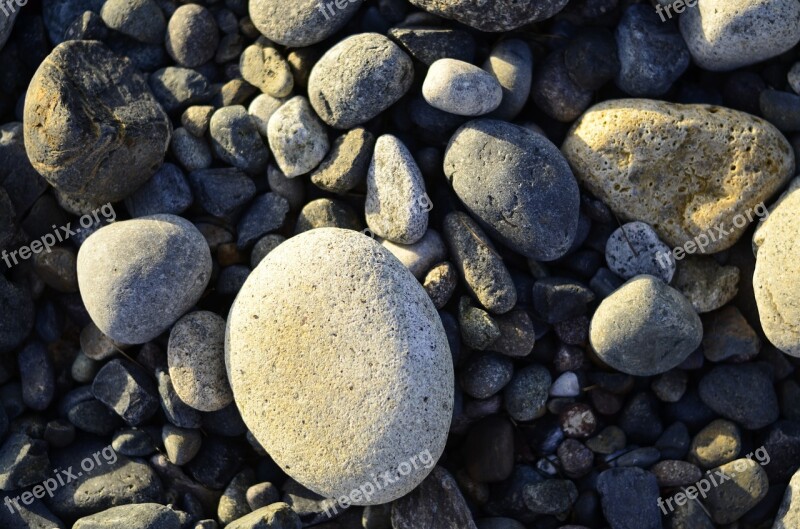 Usa California Pacific Beach Stones Beach