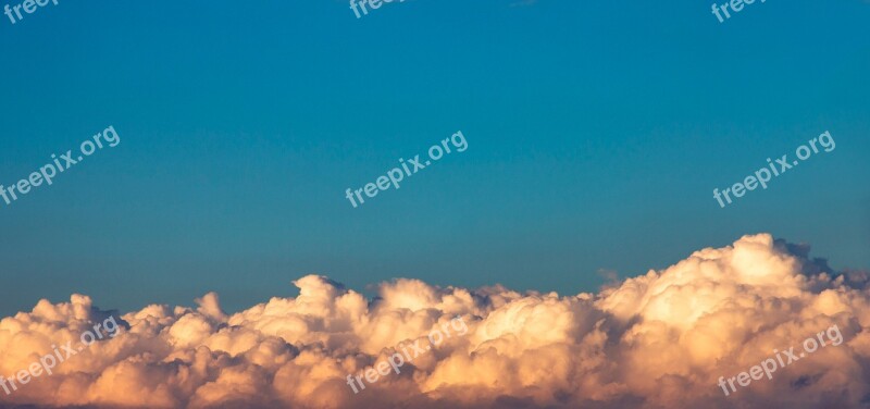 The Sky Clouds Sky Blue Panorama