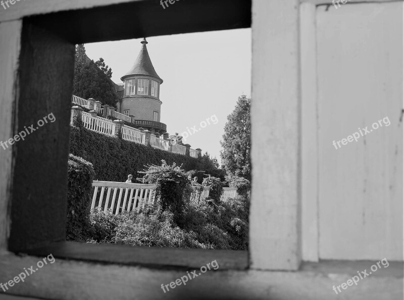 Castle Garden Window Monument Czech Republic