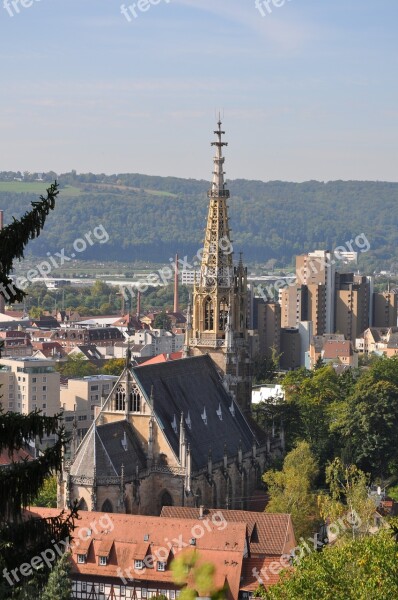 Esslingen Neckar Frauenkirche Steeple Neckar Valley