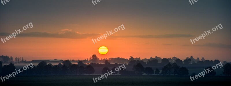 Sunrise Mood Morgenstimmung Morning Orange