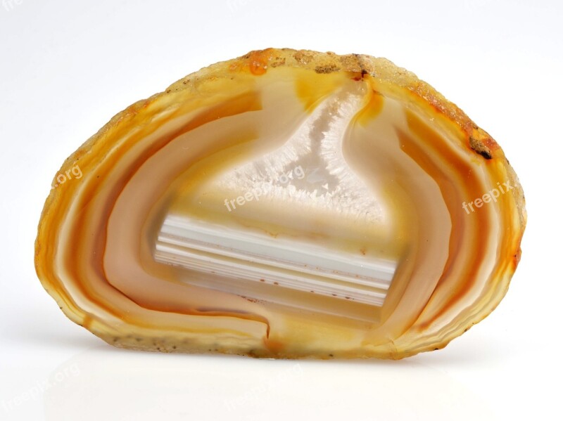 Precious Stone Agate Orange Semi-precious Stone Free Photos