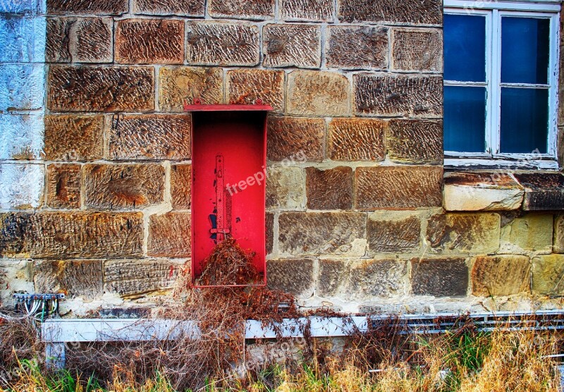 Box Fire Extinguisher Signal Box Old Red