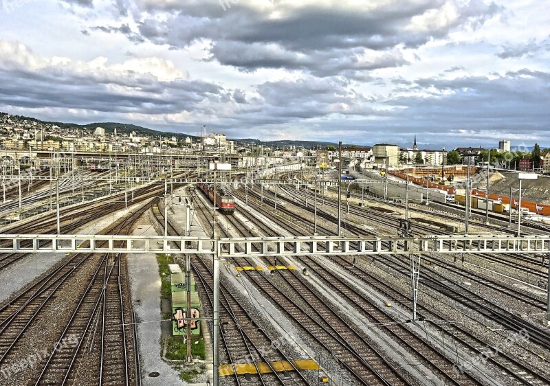 Railway Station Train Switzerland Railway Rail Traffic