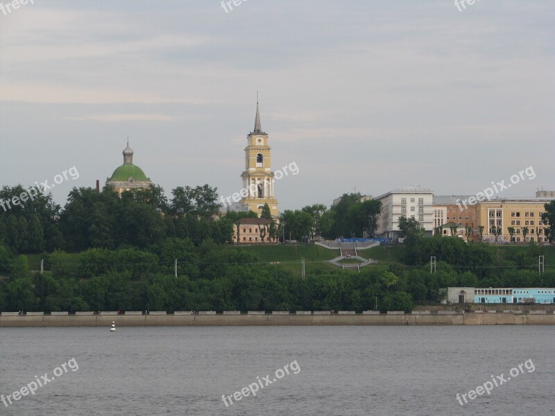 Quay The River Kama Temple Cathedral Summer