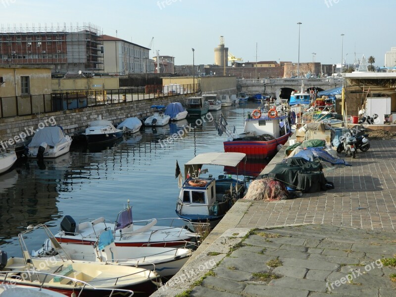 Livorno Italia Boats Tuscan Free Photos