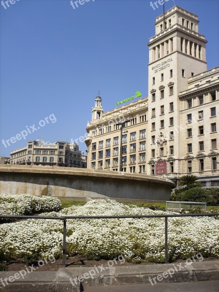 Plaza Catalunya Barcelona Spain Tourism Trip