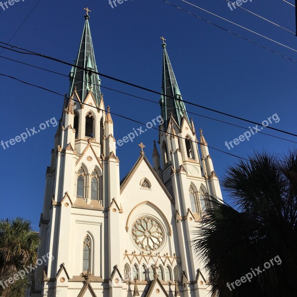 Cathedral Church Landmark Savannah Georgia