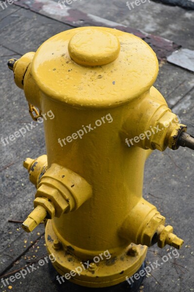 Water Hydrant Yellow Fire Metal