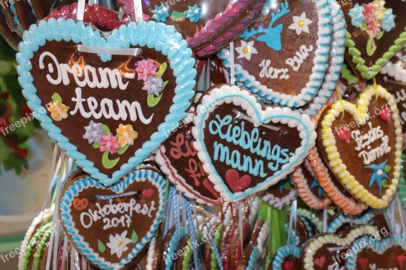 Oktoberfest Heart Gingerbread Heart Bavaria Munich