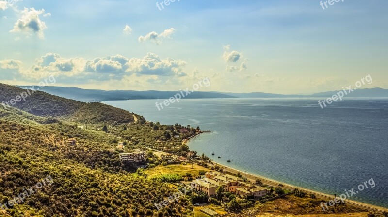 Greece Pelio Pagasitikos Gulf Landscape Panoramic